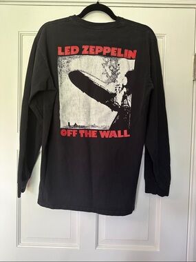 Led Zeppelin X Vans ‘Off The Wall' Black Long Sleeve Band Tee